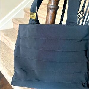Salvatore Ferragamo black nylon bag.EUC. Almost new.